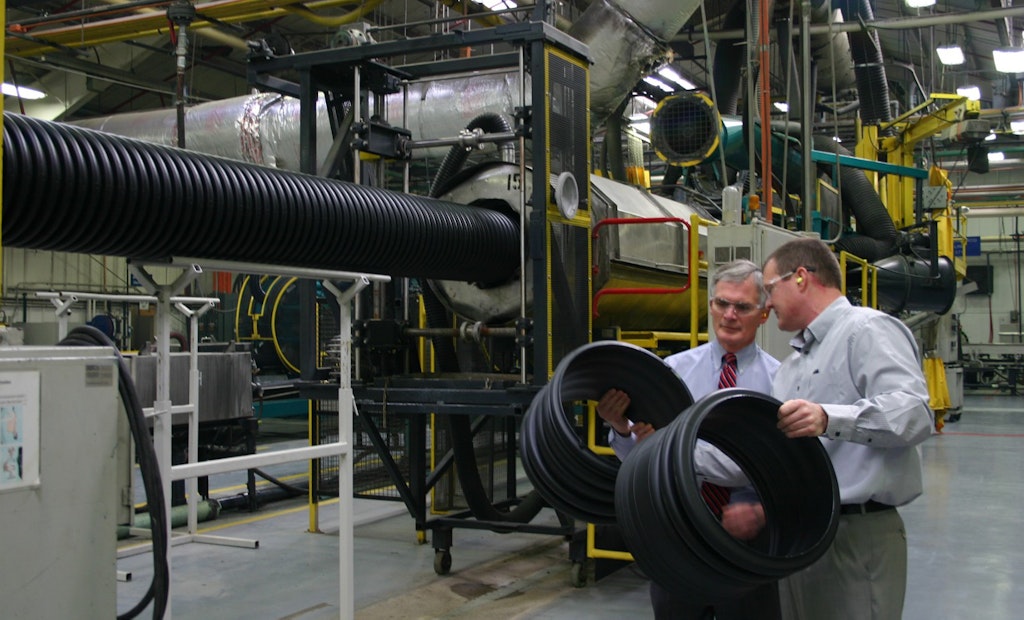 Ohio congressman tours ADS pipe manufacturing plant