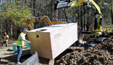 One-piece concrete tank a solution to challenging septic area