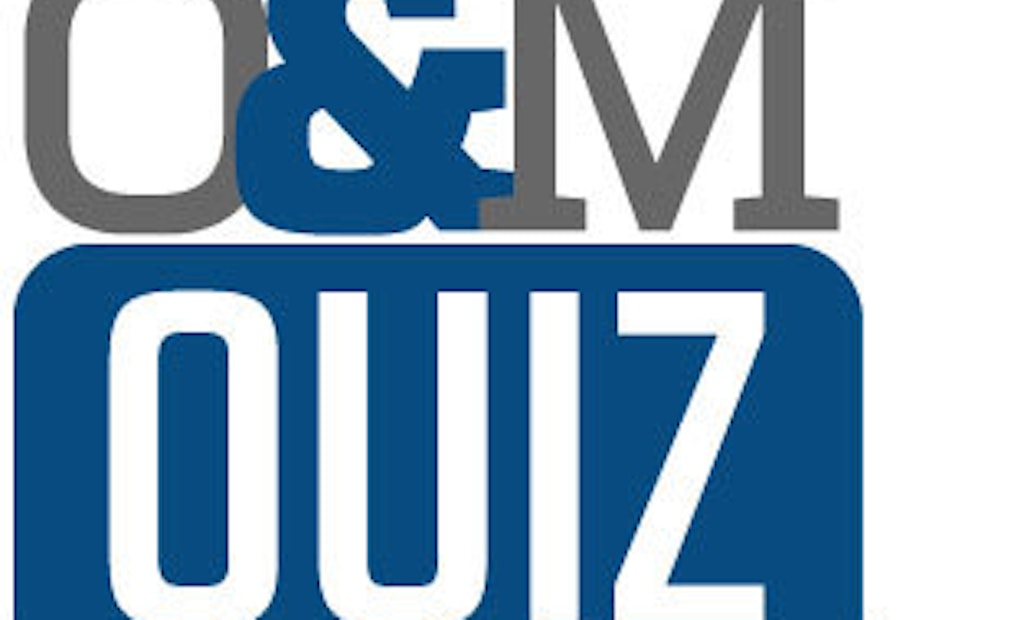 Operations and Maintenance Quiz 1 – Answers
