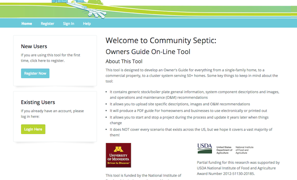Free Software Creates Custom Guide for Septic Care