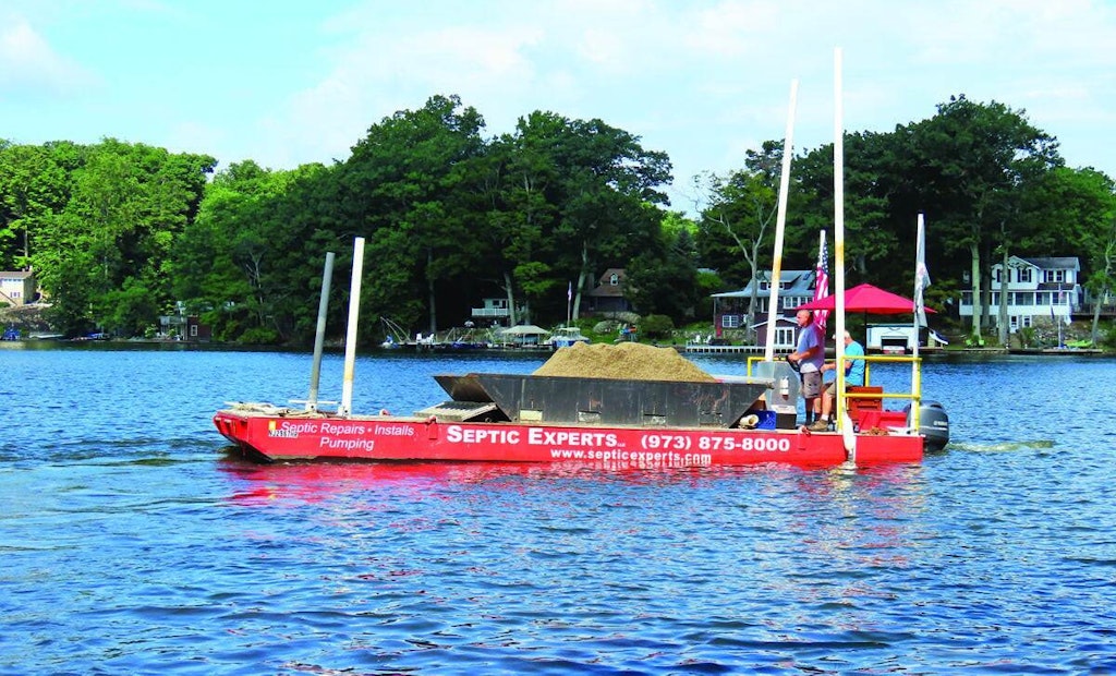 What Happens When a New Jersey Installer Puts a Heavy Excavator on a Small Barge and Hits the Open Water?
