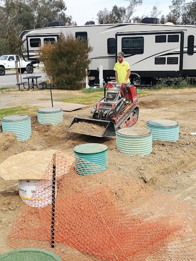 Frank’s Septic Services Installs Big Tanks, Thousands of Feet of Dripline and UV System in Campground Project